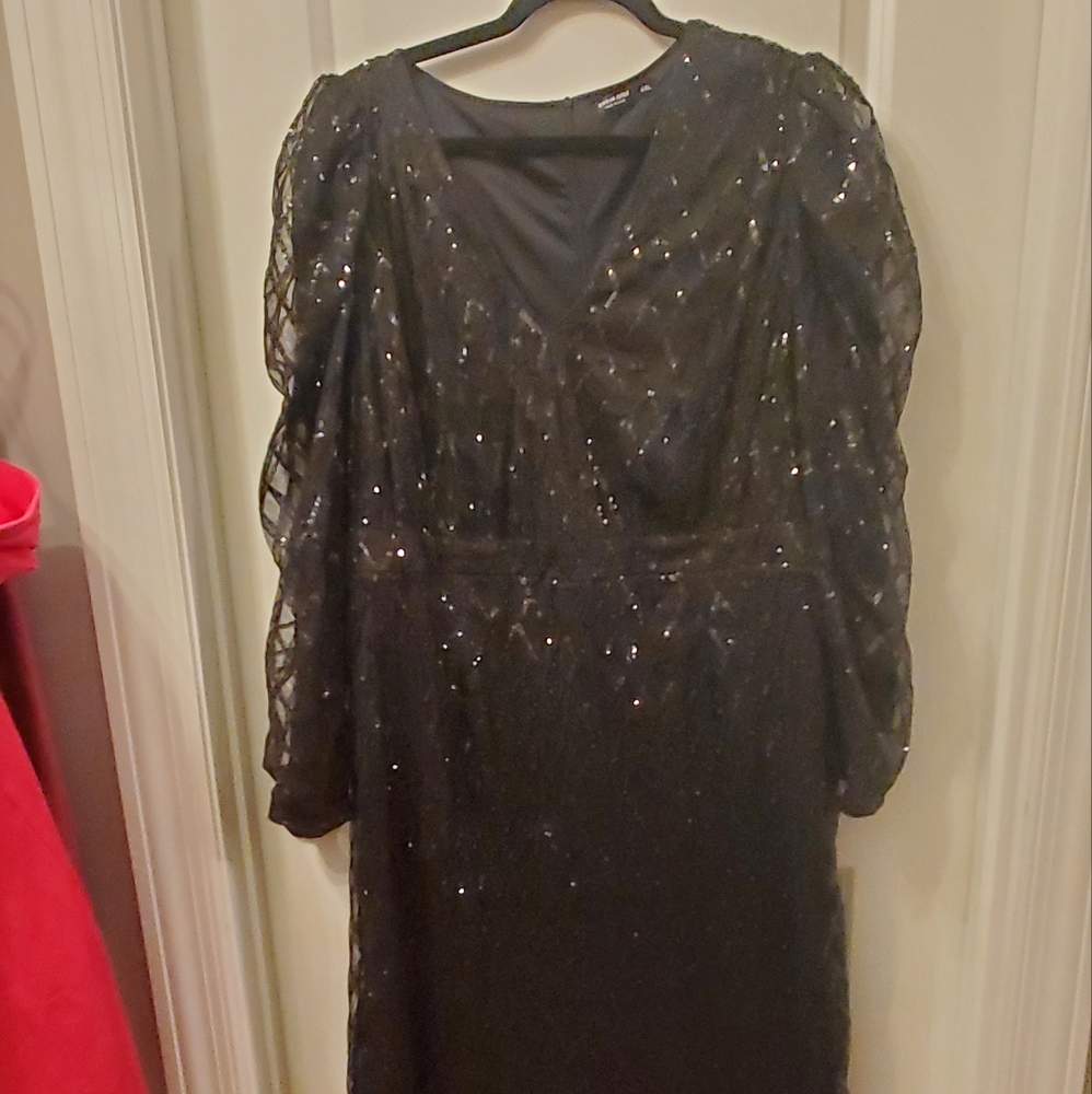 Vintage style black dress plus size